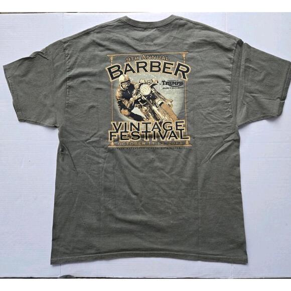 Vintage Other - 2013 9th Annual Barber Vintage Festival Motorsports Triumph Motorcycle  XXL